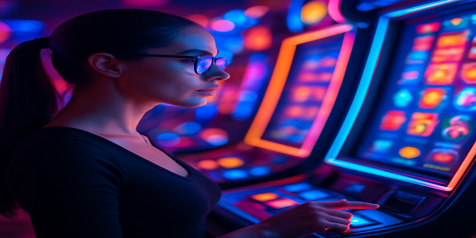 ৭৭৭d-এ একজন নারী ক্রেজি টাইম খেলছেন